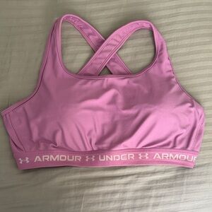 Under Armour Light Pink Crossback Sports Bra